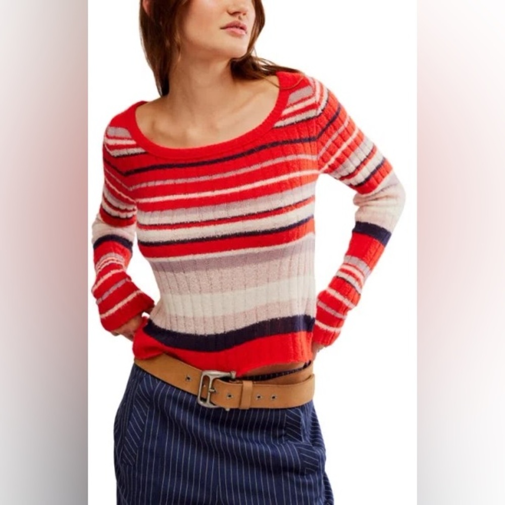 FREE PEOPLE LUMEN STRIPED SWEATER ❤️NWT❤️IN STORES❤️